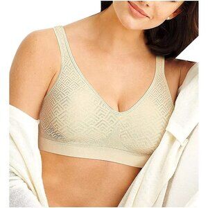 Bali Womens Size Large Light Beige Comfort Revolution Wirefree Bra  NEW